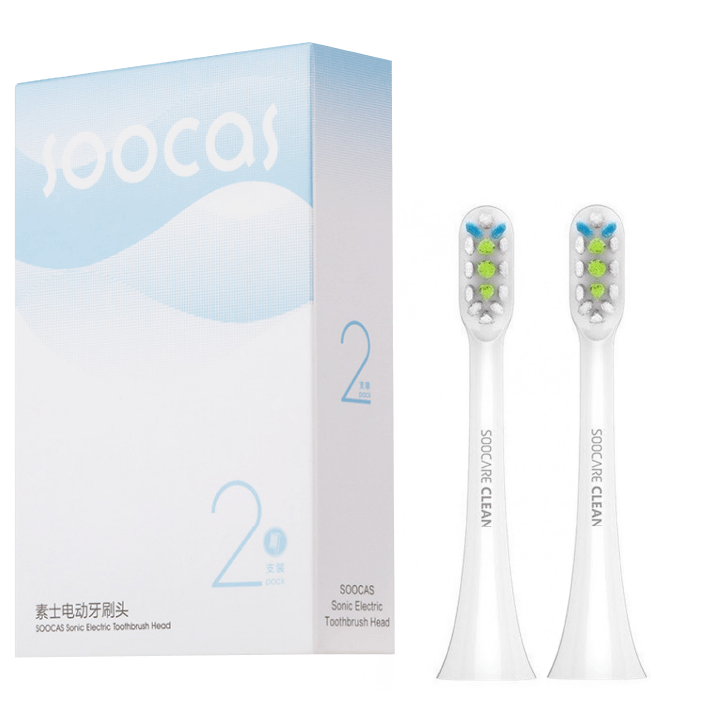 Сменные насадки для зубной щетки Xiaomi Soocas X3, Белый (2шт) в 