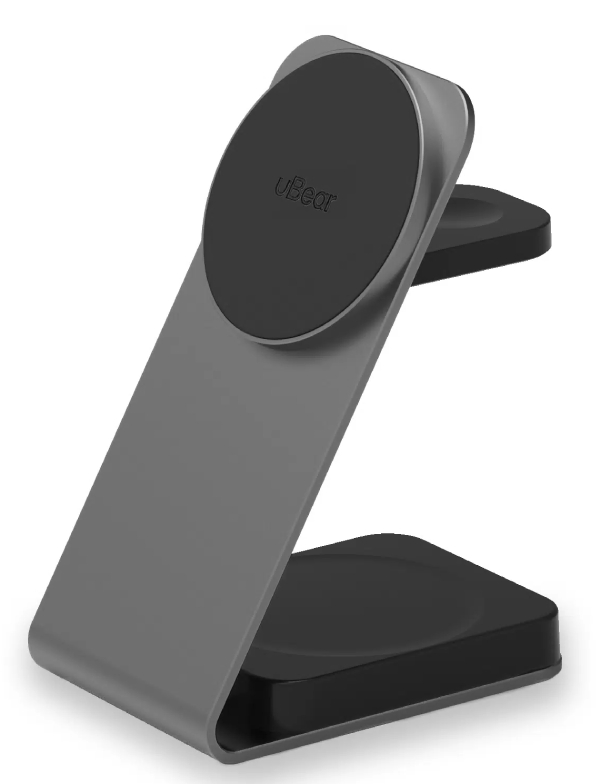 Беспроводное зарядное устройство Ubear Level Pro 3 в 1, серый