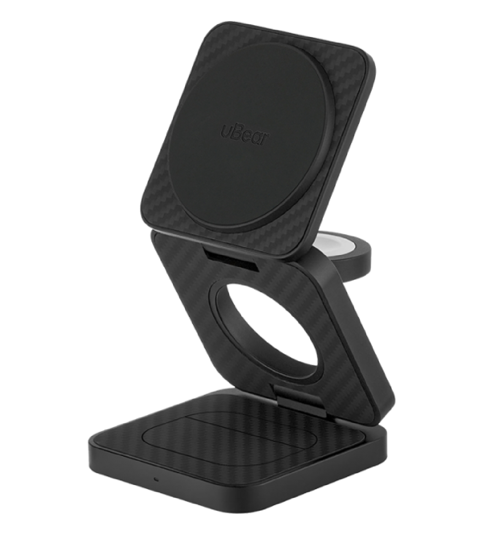 Беспроводное зарядное устройство Ubear Balance Supreme 3in1 Magnetic wireless charger Kivlar, черный
