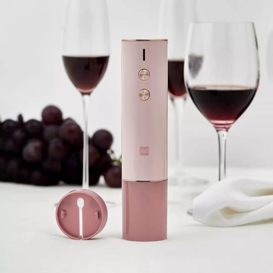 Электрический штопор Huo Hou Electric Wine Opener Gift Box, Розовый