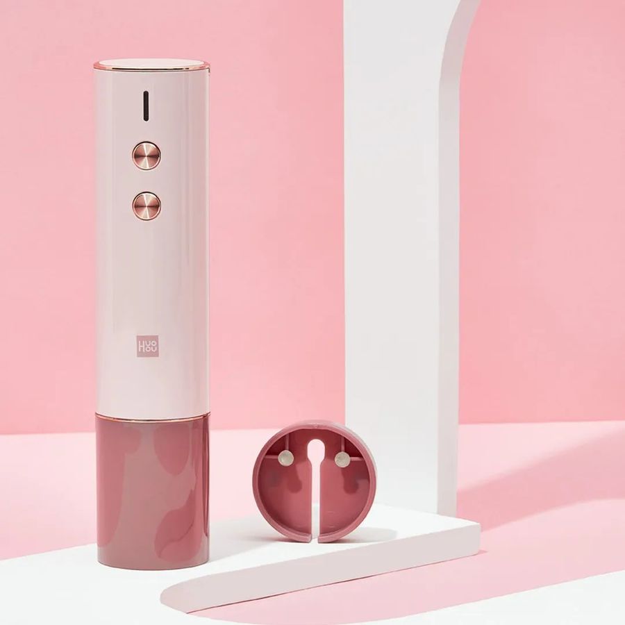 Электрический штопор Huo Hou Electric Wine Opener Gift Box, Розовый