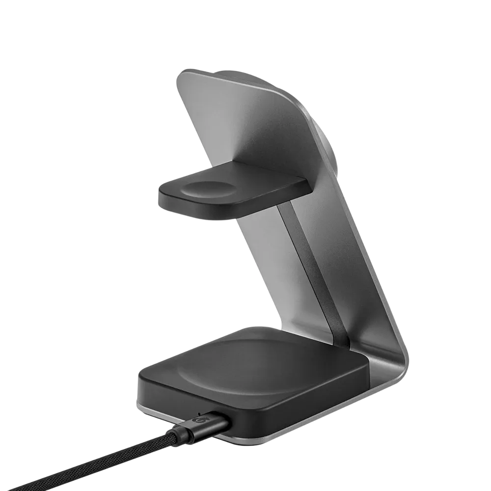 Беспроводное зарядное устройство Ubear Level Pro 2 в 1, серый